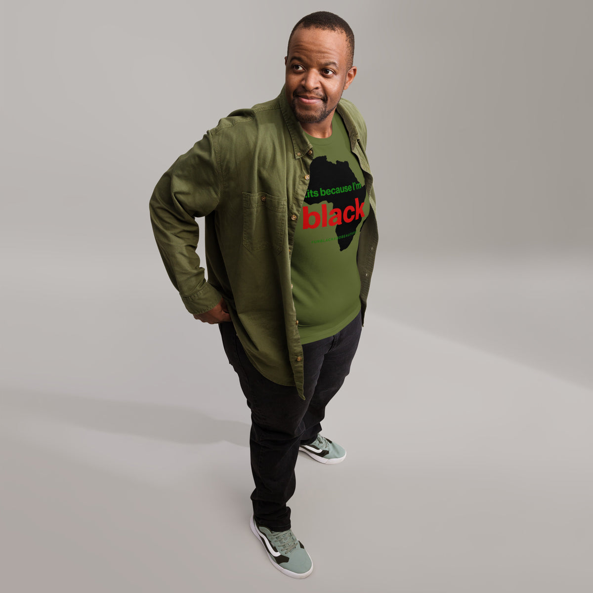olive graphic t shirt styled with olive shirt