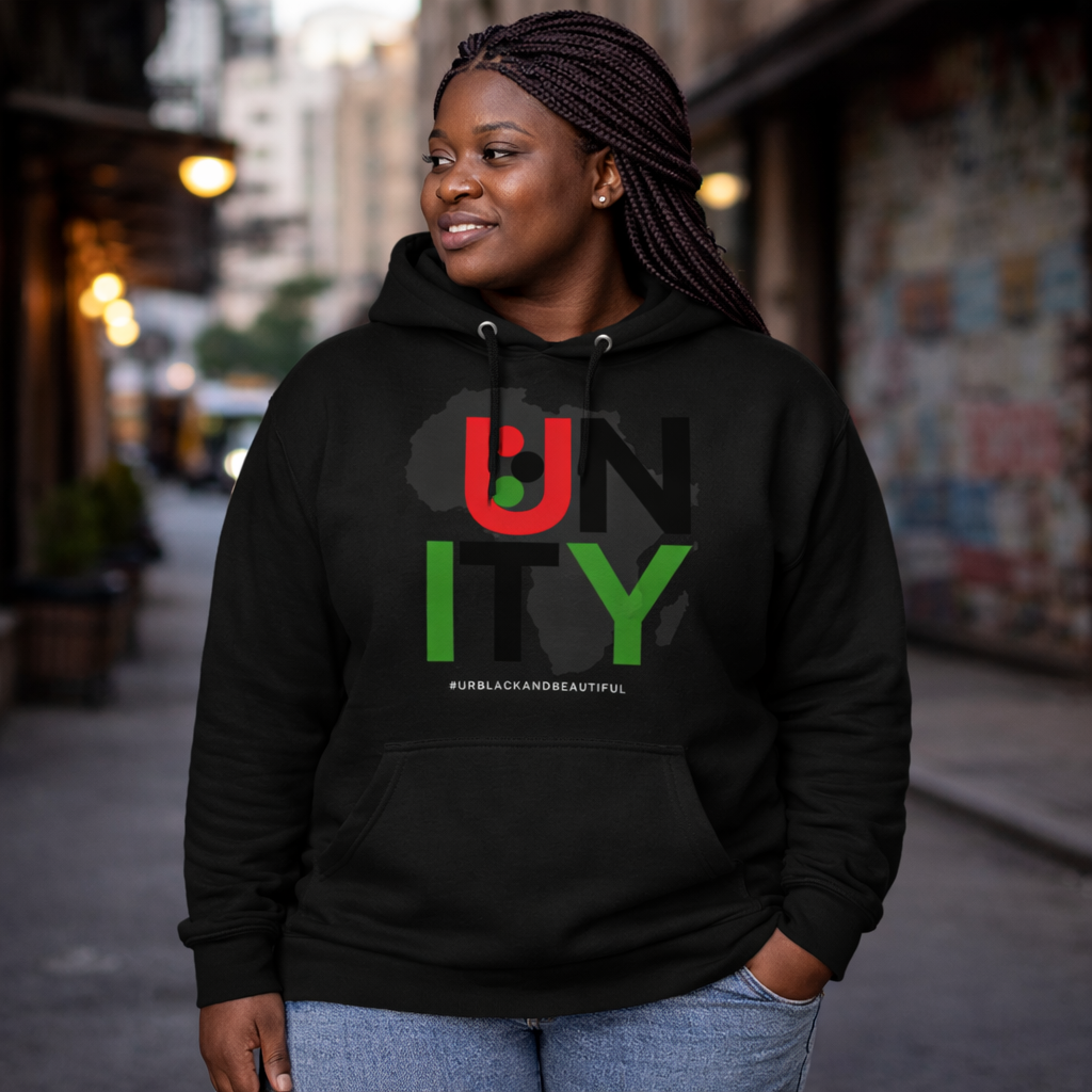 on the streets sporting her UNITY hoodie